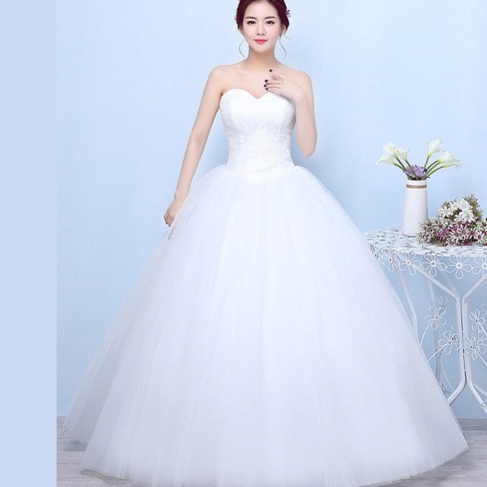 New Beautiful Princess Formal White Dress